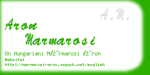 aron marmarosi business card